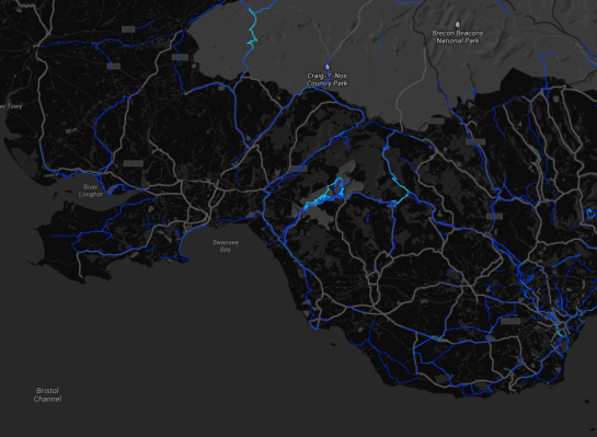Afan Valley Strava map